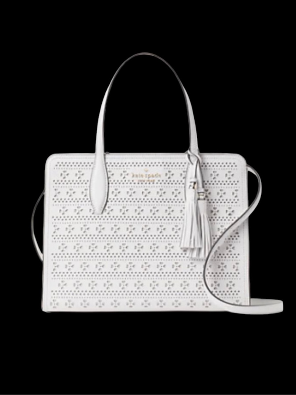 Kate Spad Rowe Perforated Medium Top Zip Satchel NWT
